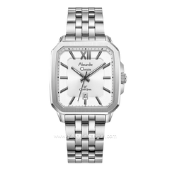 Alexandre Christie AC 8704 MD Silver Dial White Stainless Steel