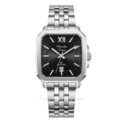Alexandre Christie AC 8704 MD Silver Dial Black Stainless Steel