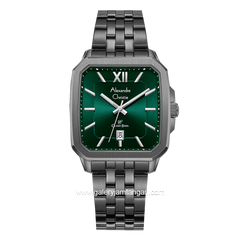 Alexandre Christie AC 8704 MD Black Dial Green Stainless Steel
