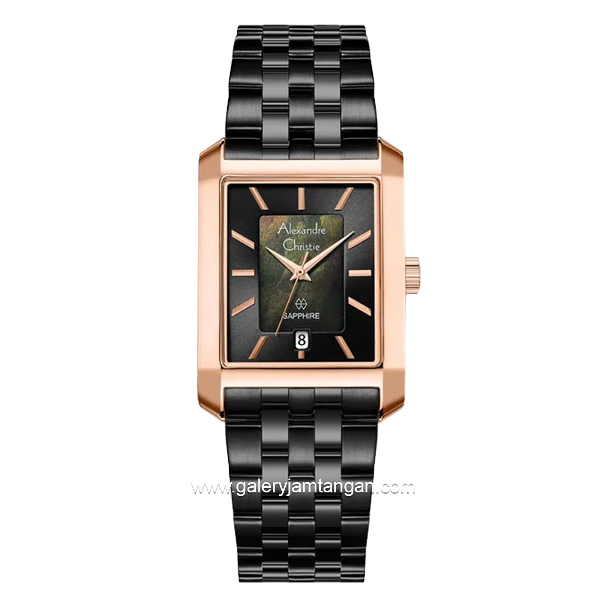 Alexandre Christie AC 8706 MD Black Rosegold Stainless Steel