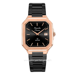 Alexandre Christie AC 8711 MD Black Rosegold Stainless Steel