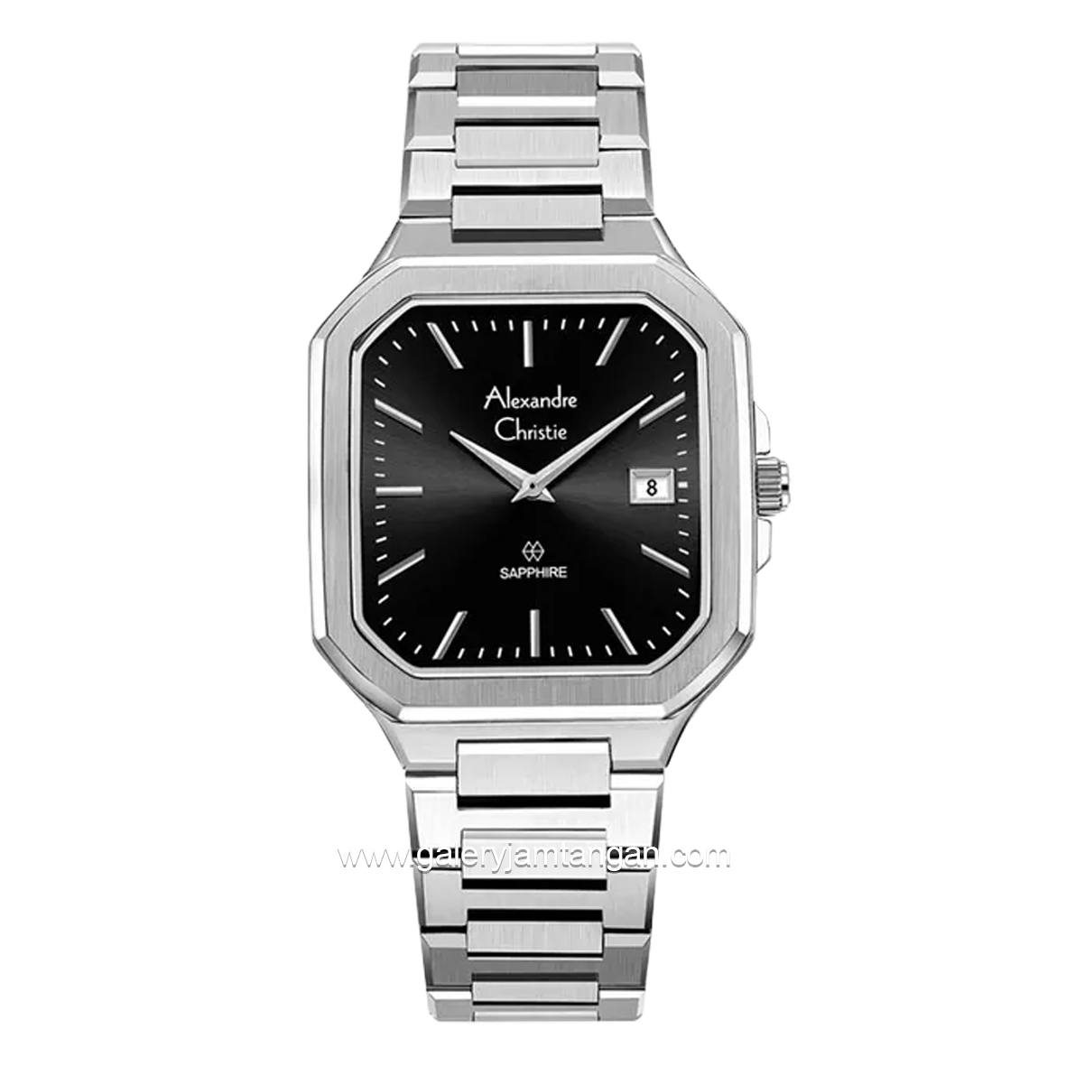 Alexandre Christie AC 8711 MD Silver Dial Black Stainless Steel