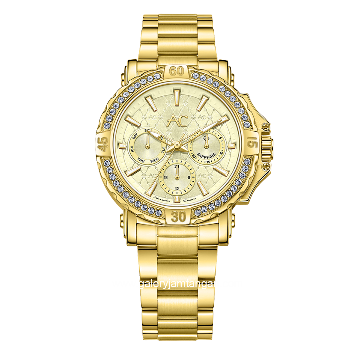 Alexandre Christie Collection AC 9205 BF Gold Stainless Steel Strap