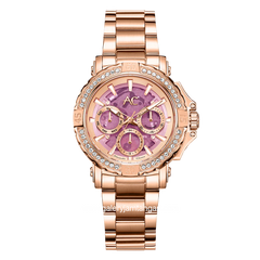 Alexandre Christie Collection AC 9205 BF Rosegold Dial Pink Stainless Steel Strap