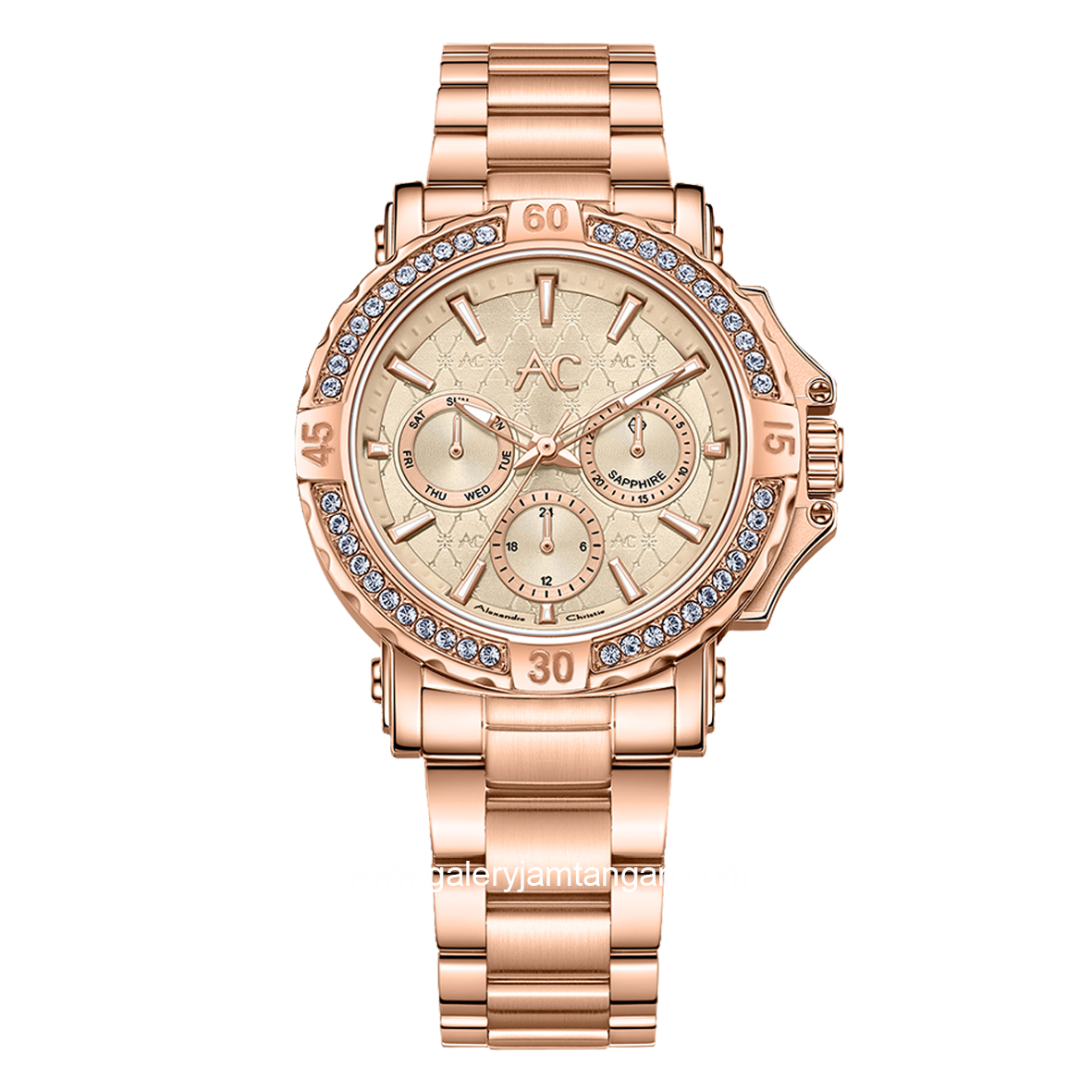 Alexandre Christie Collection AC 9205 BF Rosegold Stainless Steel Strap