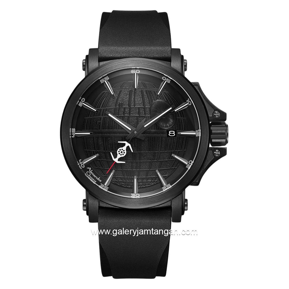 Alexandre Christie AC 9205 MA Star Wars Death Star Limited Edition Automatic Black Rubber Strap