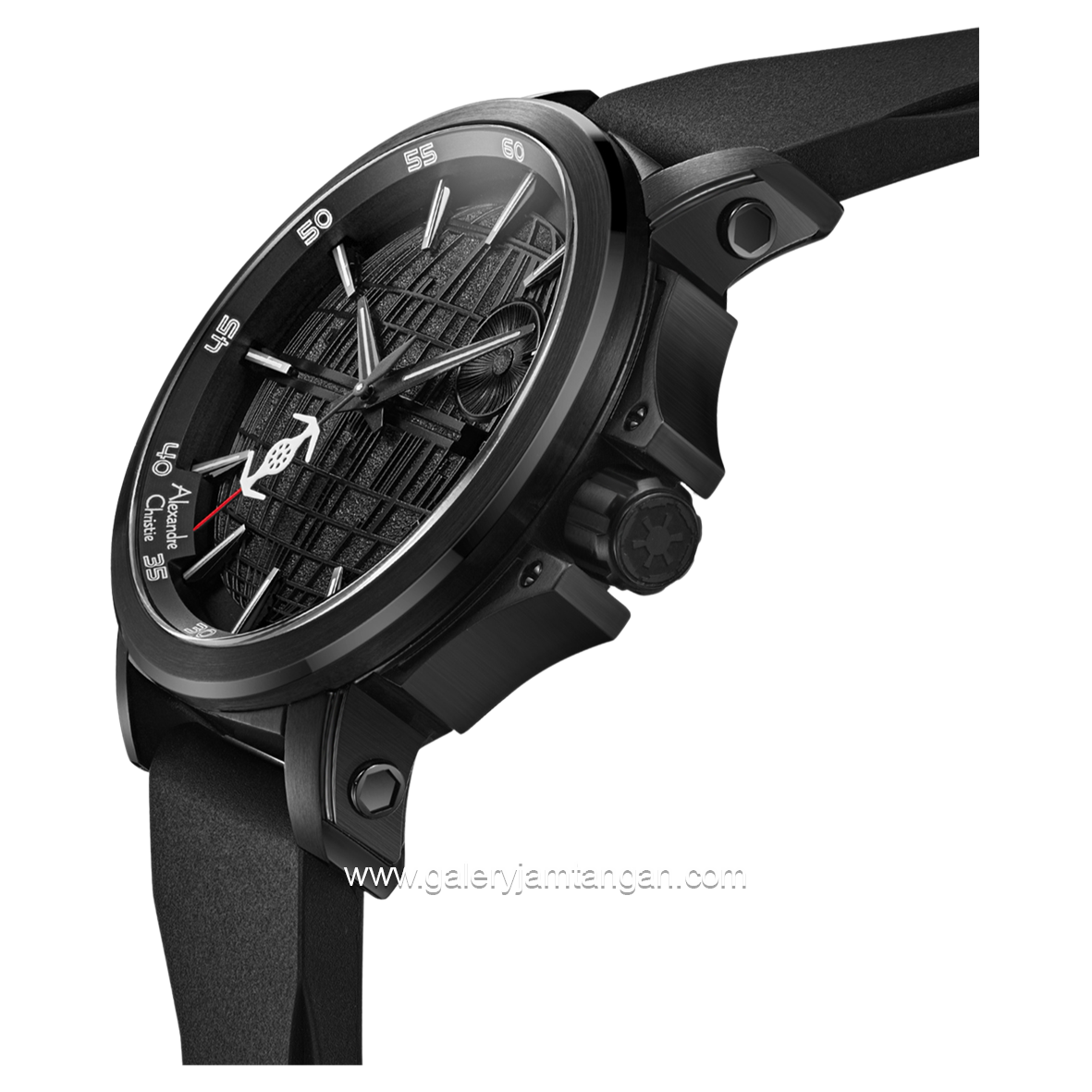Alexandre Christie AC 9205 MA Star Wars Death Star Limited Edition Automatic Black Rubber Strap