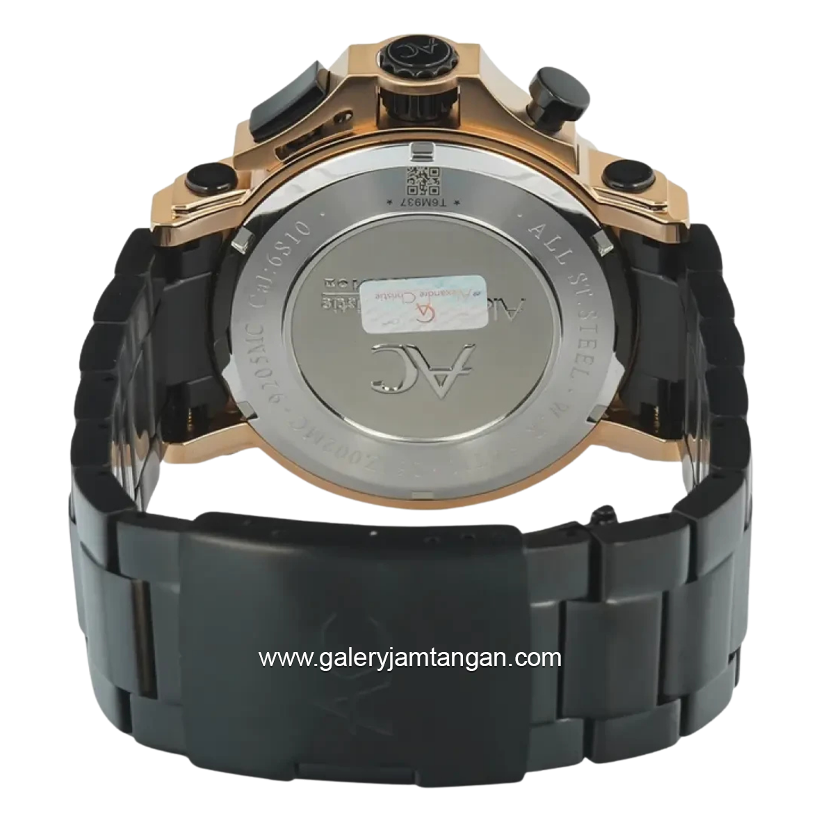 Alexandre Christie AC 9205 MCBCAGN Black Chronograph Collection Stainless Steel