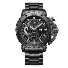 Alexandre Christie AC 9205 MC Black Chronograph Collection Stainless Steel