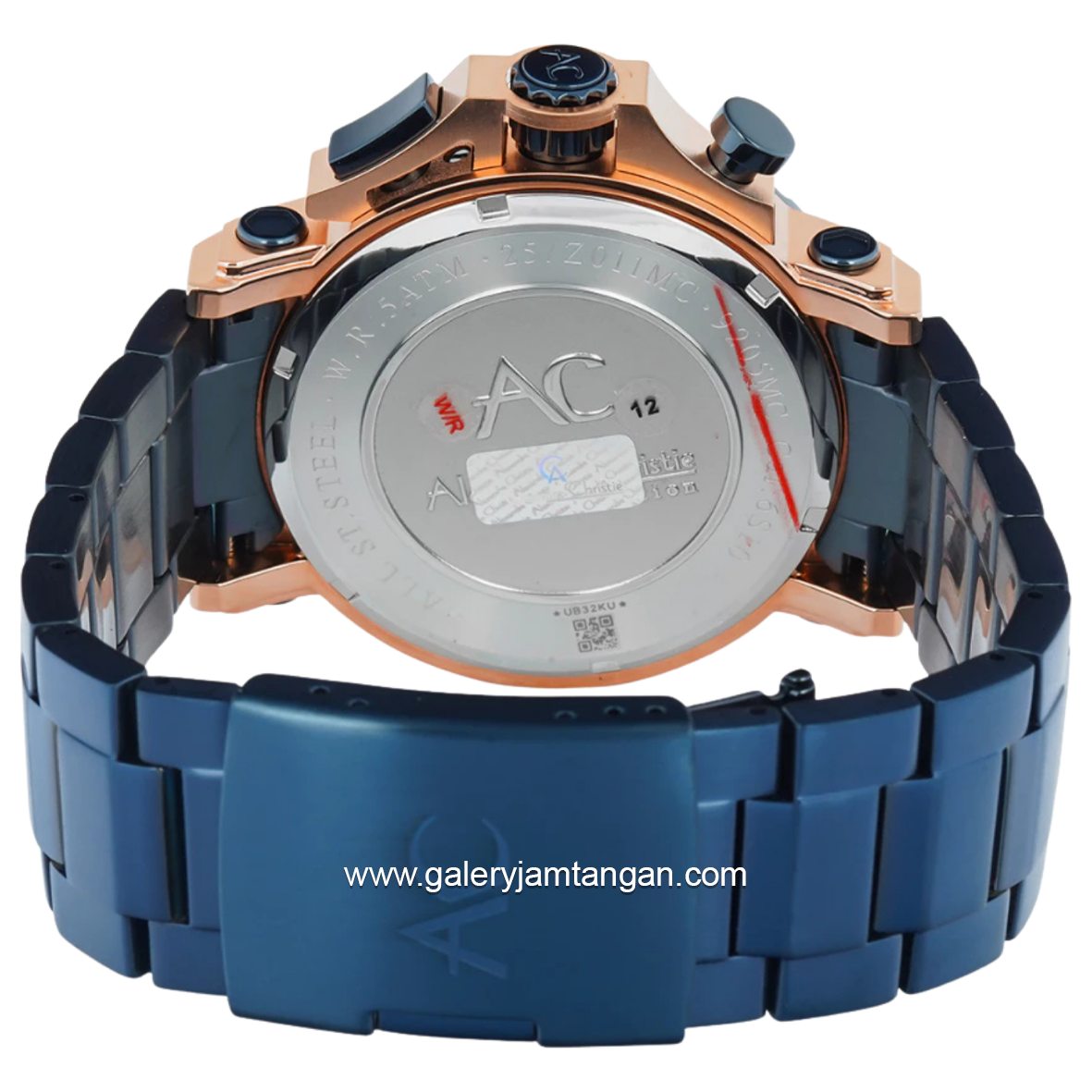 Alexandre Christie AC 9205 MCBURBU Blue Rosegold Chronograph Collection Stainless Steel
