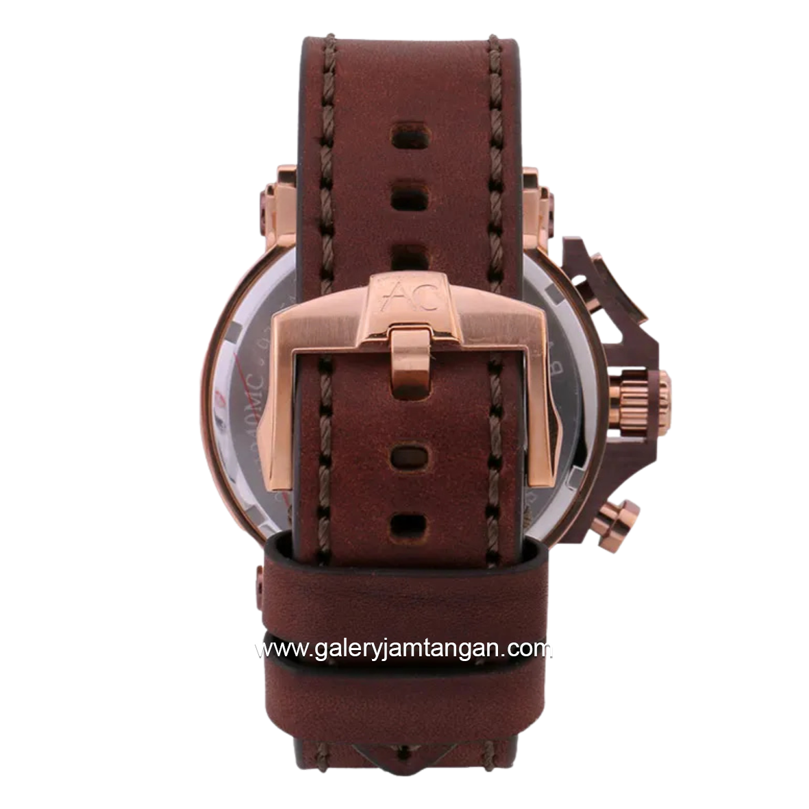 Alexandre Christie Collection AC 9205 MCLROBO Brown Rosegold Leather Strap