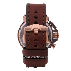 Alexandre Christie Collection AC 9205 MCLROBO Brown Rosegold Leather Strap