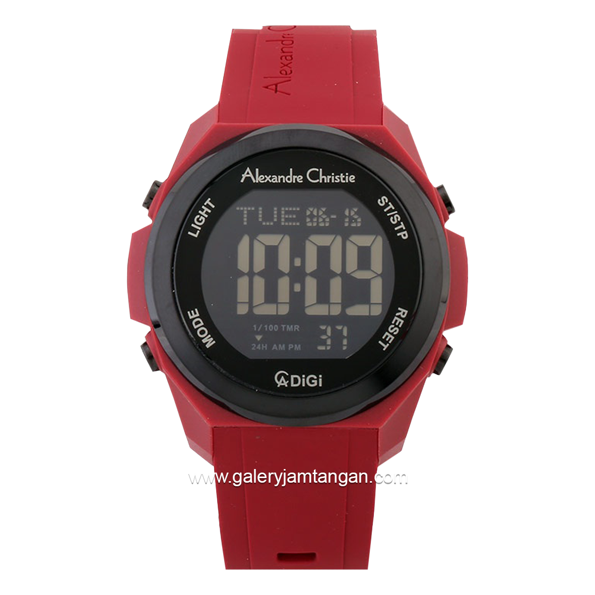 Alexandre Christie AC 9342 MH Red Rubber Strap