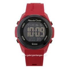Alexandre Christie AC 9342 MH Red Rubber Strap