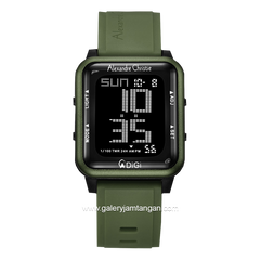 Alexandre Christie AC 9344 MH Army Black Rubber Strap