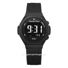 Alexandre Christie AC 9359 LH Digital Black Rubber Strap