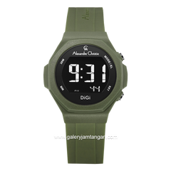 Alexandre Christie AC 9359 LH Digital Green Rubber Strap