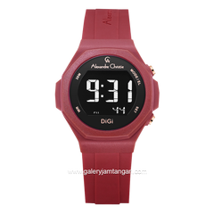 Alexandre Christie AC 9359 LH Digital Red Rubber Strap