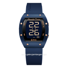 Alexandre Christie AC 9360 LH Digital Blue Rubber Strap