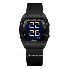 Alexandre Christie AC 9360 LH Digital Black Rubber Strap