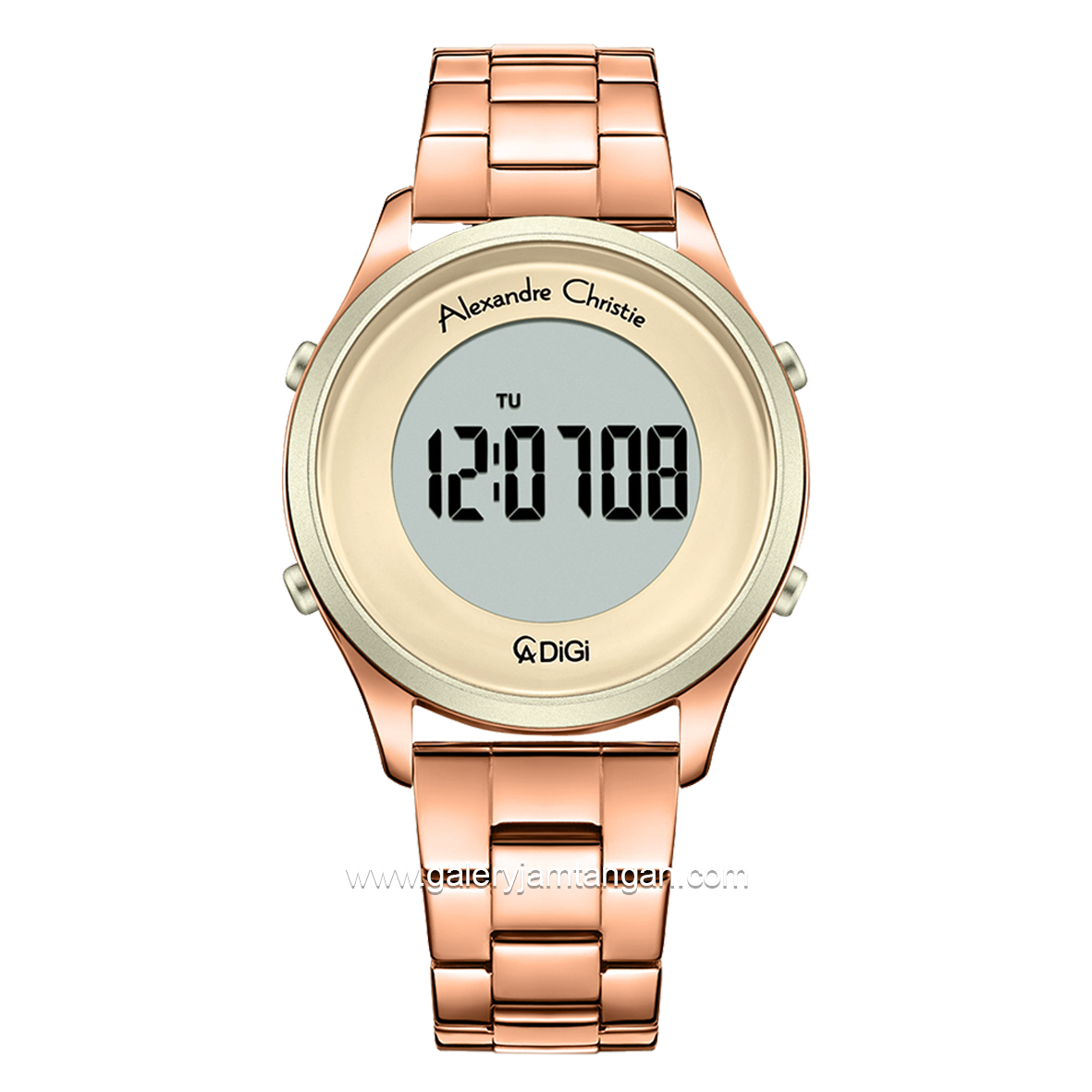 Alexandre Christie AC 9363 LH Rosegold Dial Yellow Digital Stainless Steel