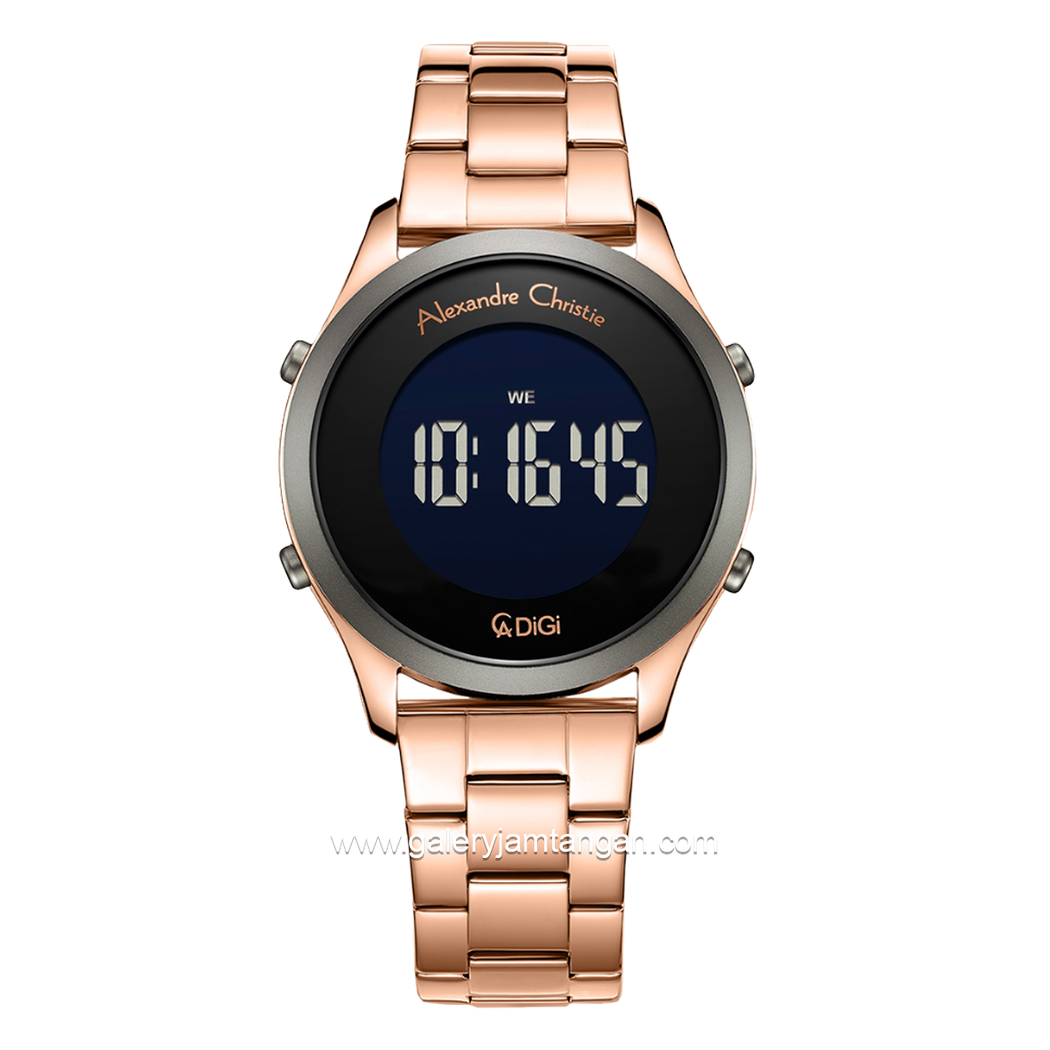 Alexandre Christie AC 9363 LH Rosegold Dial Black Stainless Steel
