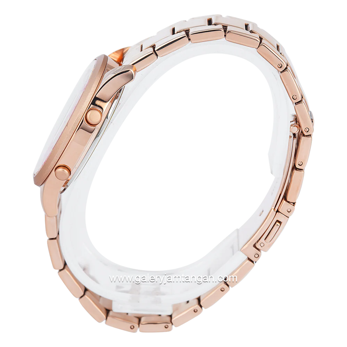 Alexandre Christie AC 9363 LH Rosegold Dial Black Stainless Steel