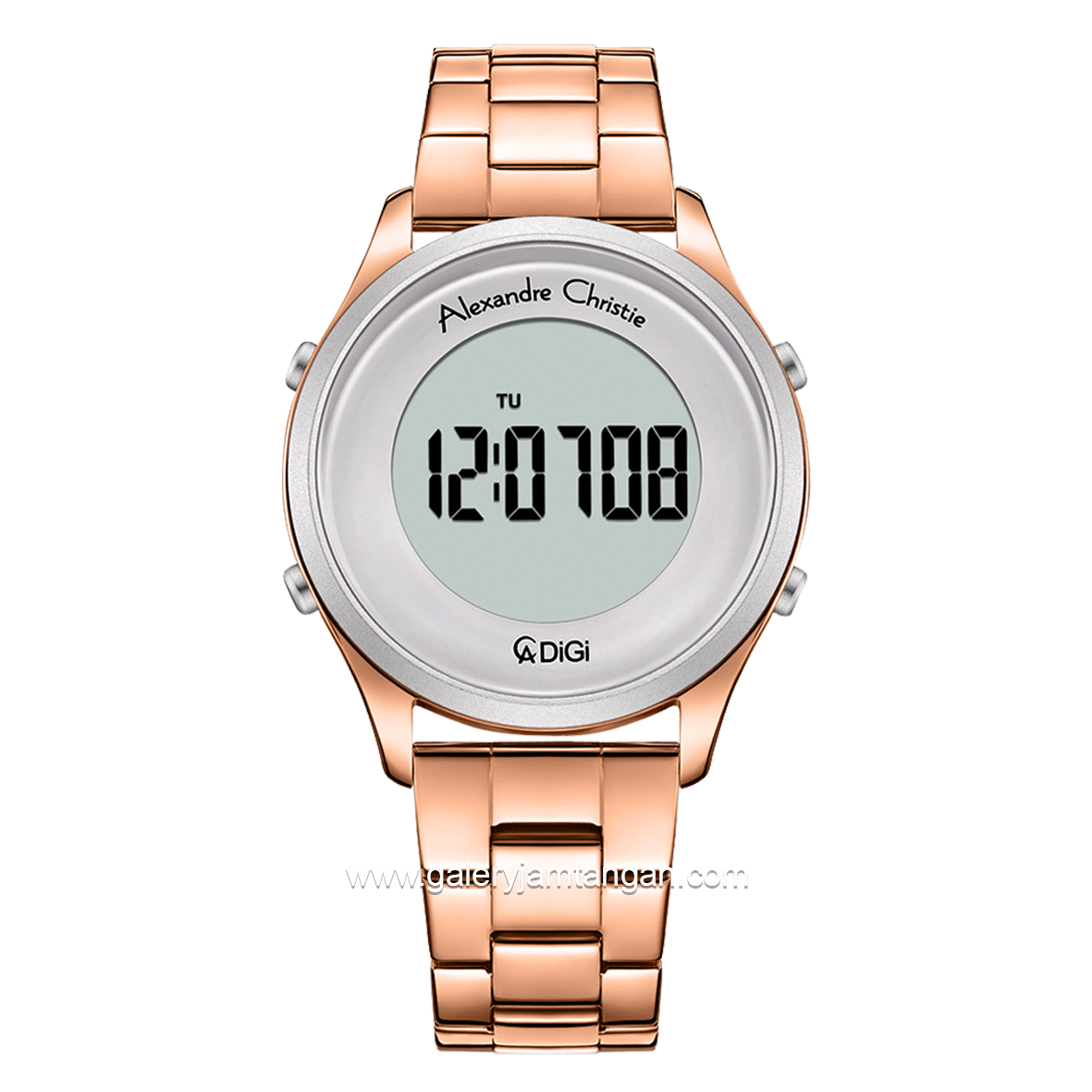 Alexandre Christie AC 9363 LH Rosegold Dial Gray Digital Stainless Steel