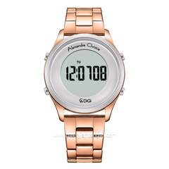 Alexandre Christie AC 9363 LH Rosegold Dial Gray Digital Stainless Steel
