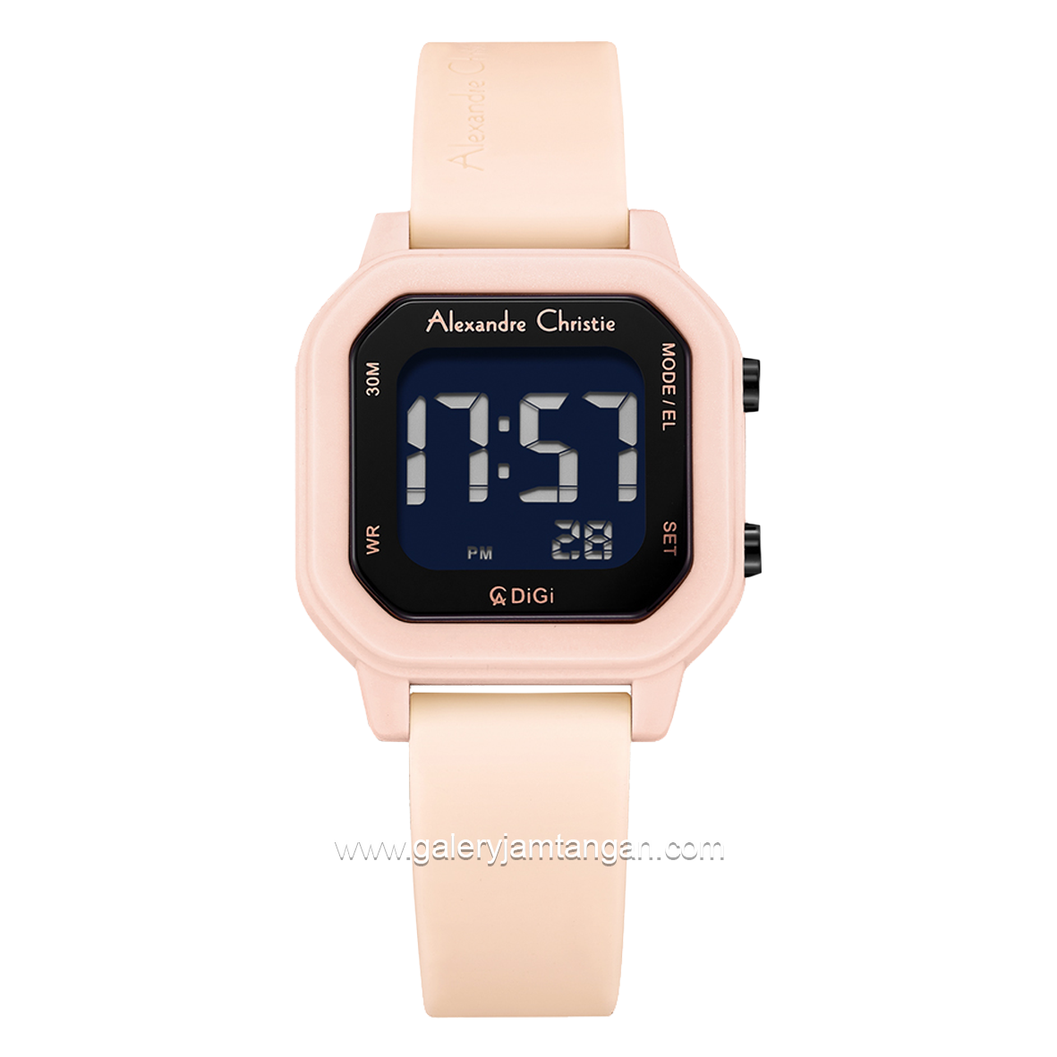 Alexandre Christie AC 9365 LH Digital Peach Rubber Strap