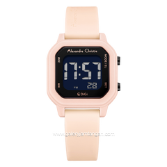 Alexandre Christie AC 9365 LH Digital Peach Rubber Strap