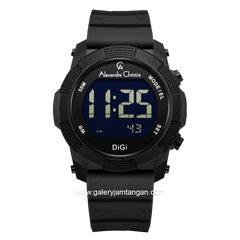 Alexandre Christie AC 9367 MH Full Black Rubber Strap