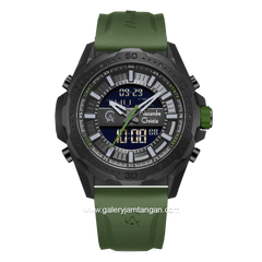 Alexandre Christie AC 9370 MH Army Black Rubber Strap