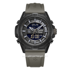 Alexandre Christie AC 9370 MH Grey Black Rubber Strap