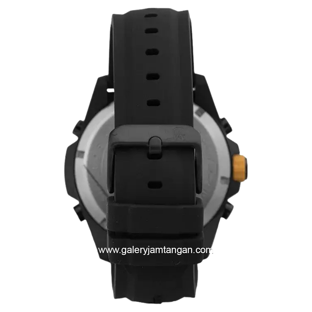 Alexandre Christie AC 9370 MH Black Crown Yellow Rubber Strap