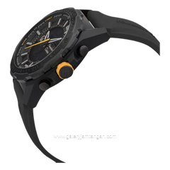 Alexandre Christie AC 9370 MH Black Crown Yellow Rubber Strap