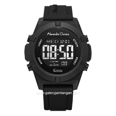 Alexandre Christie AC 9371 MH Full Black Rubber Strap