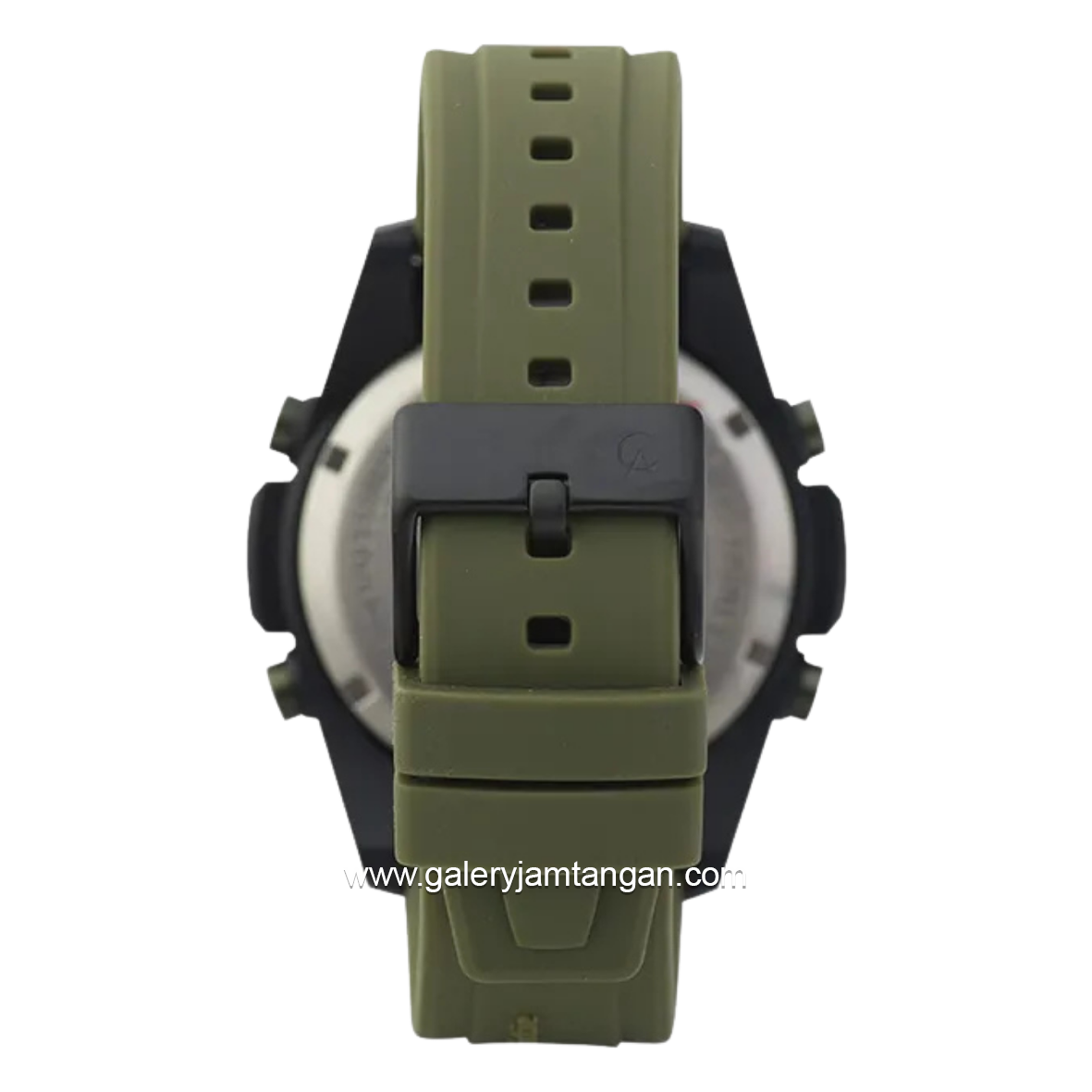 Alexandre Christie AC 9371 MH Green Black Rubber Strap