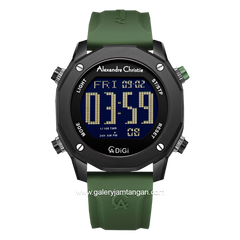 Alexandre Christie AC 9377 MH Army Black Rubber Strap
