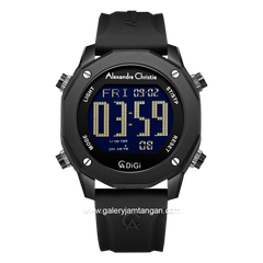 Alexandre Christie AC 9377 MH Full Black Rubber Strap