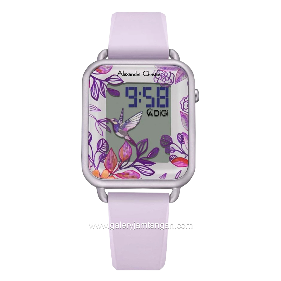 Alexandre Christie AC 9378 LH Purple Rubber Strap