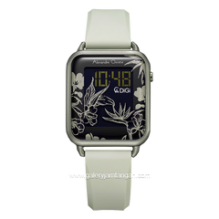 Alexandre Christie AC 9378 LH Green Rubber Strap