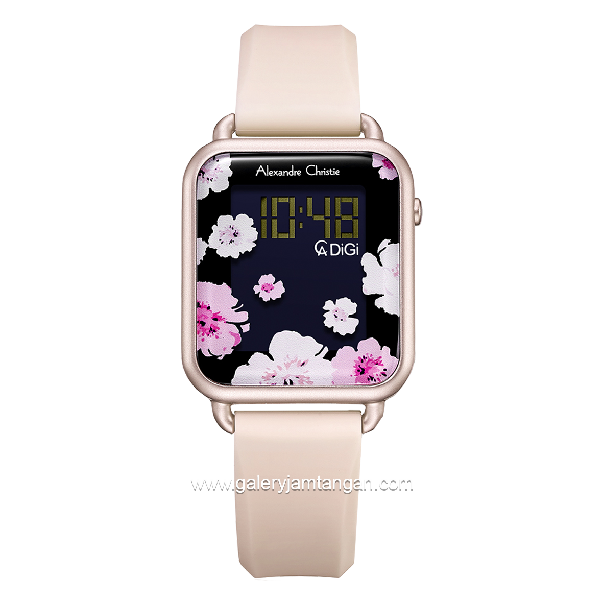 Alexandre Christie AC 9378 LH Pink Rubber Strap