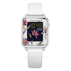 Alexandre Christie AC 9378 LH White Rubber Strap