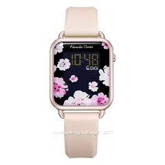 Alexandre Christie AC 9378 LH Pink Rubber Strap