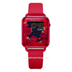 Alexandre Christie AC 9378 LH Red Rubber Strap