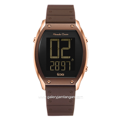 Alexandre Christie  AC 9383 LH Brown Rosegold Rubber Strap