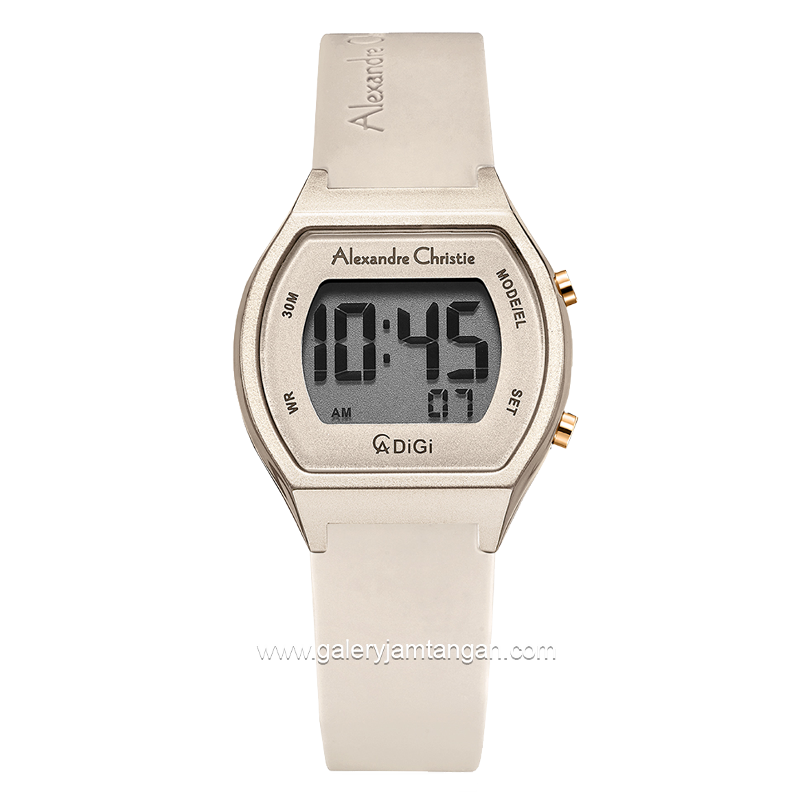 Alexandre Christie AC 9384 LH Cream Rubber Strap