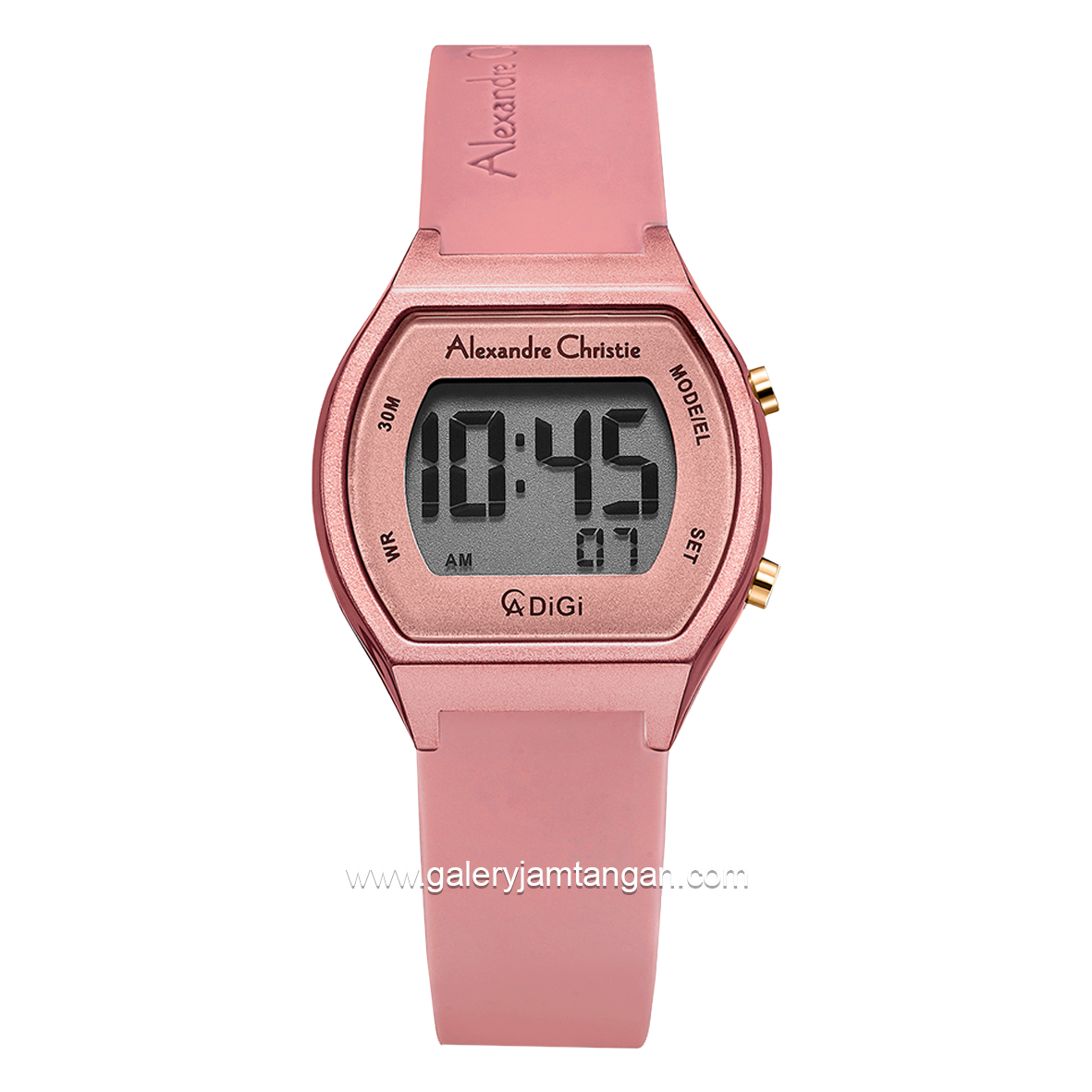 Alexandre Christie AC 9384 LH Pink Rubber Strap