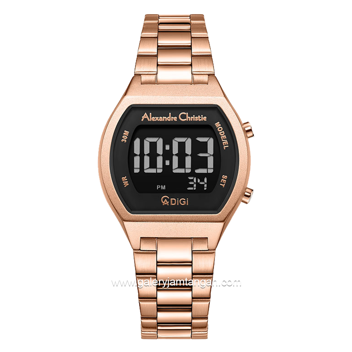 Alexandre Christie AC 9384 LH Rosegold Digital Stainless Steel